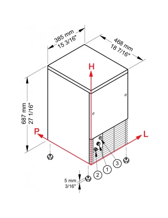 Produttore di ghiaccio Brema mod  IMF28 HC