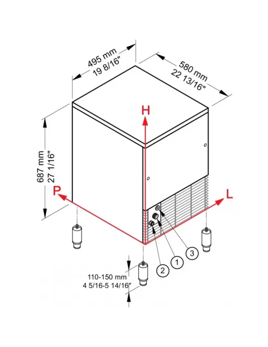 Produttore di ghiaccio Brema mod IMF35 HC