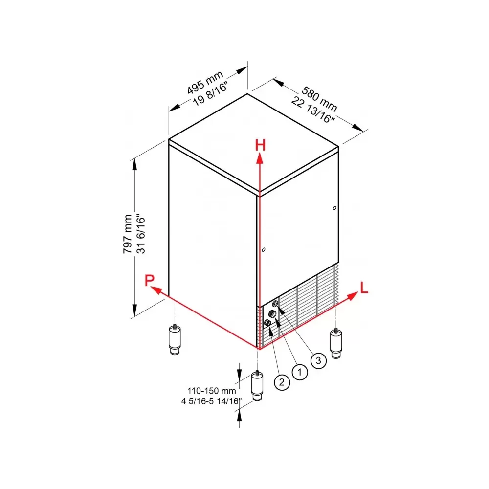 Produttore di ghiaccio Brema mod IMF35 HC