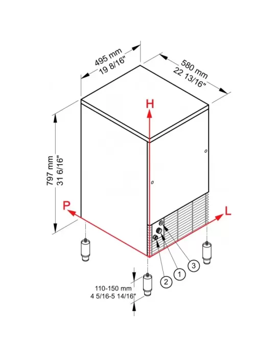 Produttore di ghiaccio Brema mod IMF35 HC