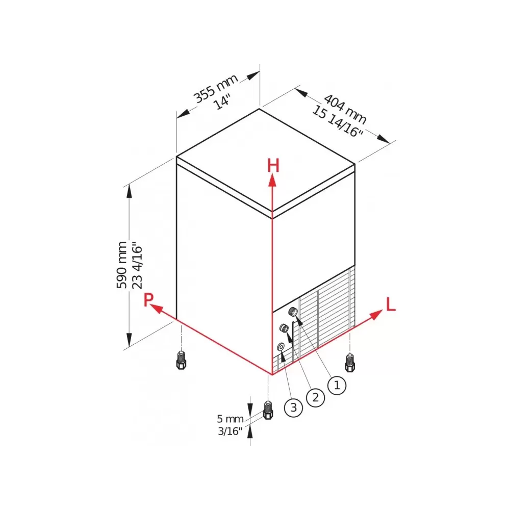 Produttore di ghiaccio Brema mod CB 184 HC