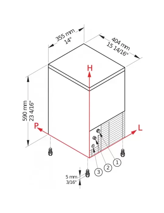 Produttore di ghiaccio Brema mod CB 184 HC
